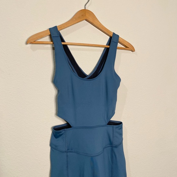 Free People FP Movement Back It Up Onesie in High Tide Blue - Picture 4 of 10